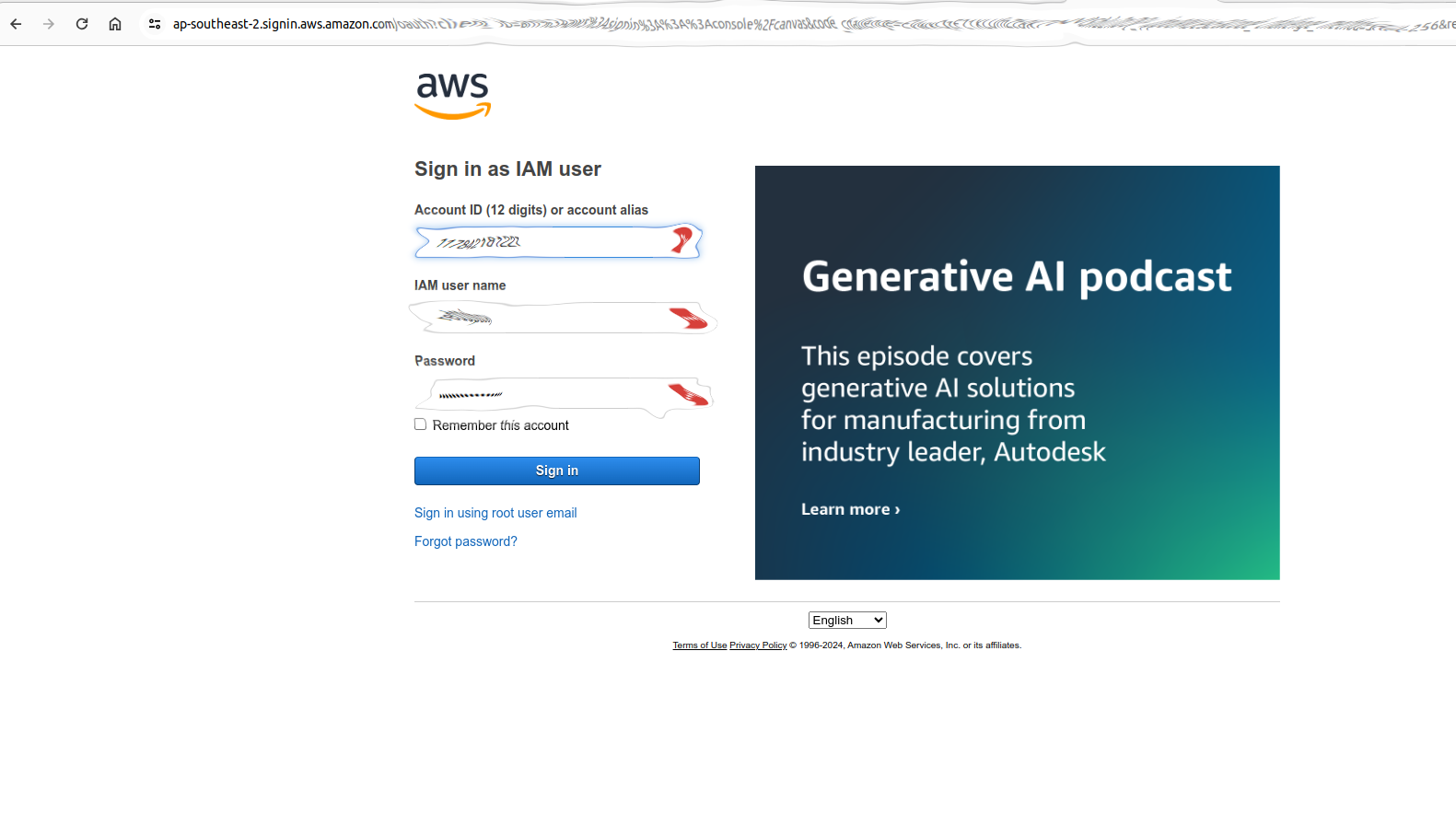 AWS Console Login