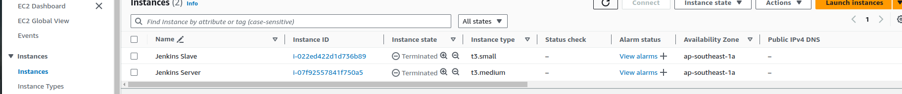 Terminated Instances